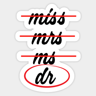 Miss Mrs Ms Dr Checklist Sticker